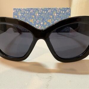 Black Laura Ashley Women's Oversized Sunglasses